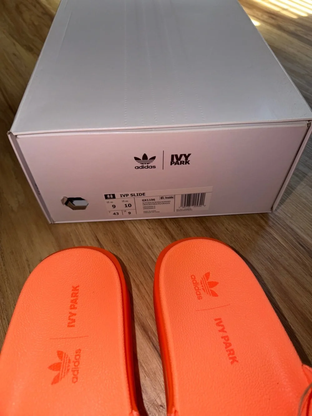 Bold Orange Platform Slide Sandals